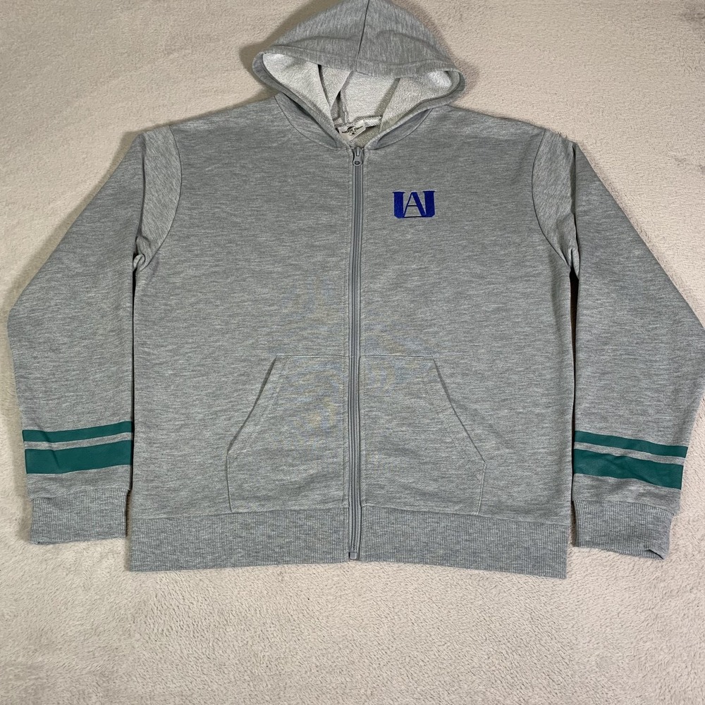 My Hero Academia Hoodie Mens Medium Gray Universal Studios Japan Full Zip Anime